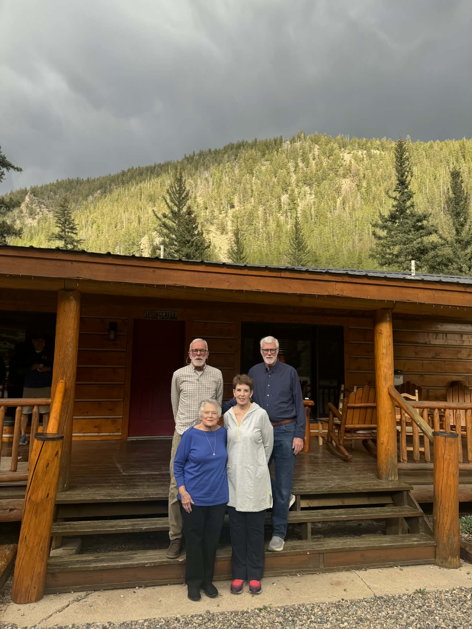 Cabin porch and outdoor setting